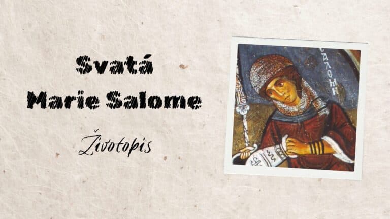 Svatá Marie Salome – životopis